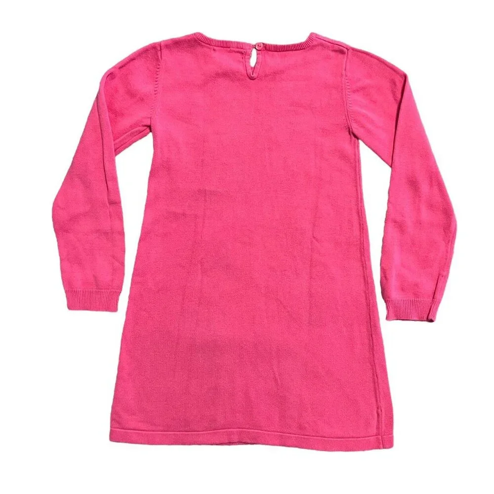 H&M Sz 122/128 (7-8Y) Pink Horse Sweater Dress